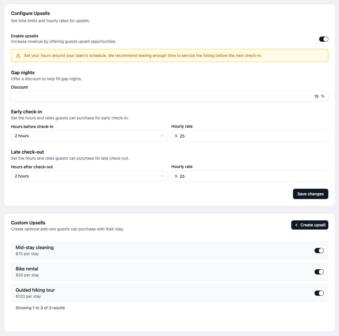 Upsells and Revenue Tools